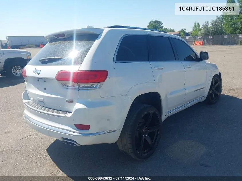 1C4RJFJT0JC185361 2018 Jeep Grand Cherokee Summit 4X4