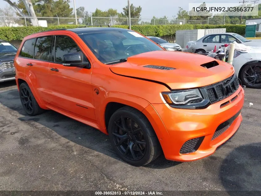 2018 Jeep Grand Cherokee Trackhawk 4X4 VIN: 1C4RJFN92JC366377 Lot: 39852813