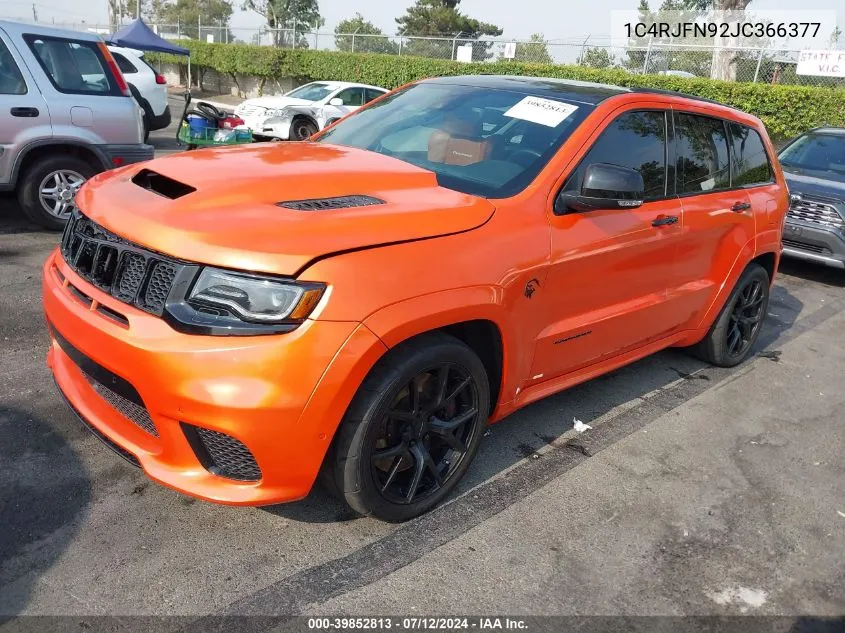 2018 Jeep Grand Cherokee Trackhawk 4X4 VIN: 1C4RJFN92JC366377 Lot: 39852813