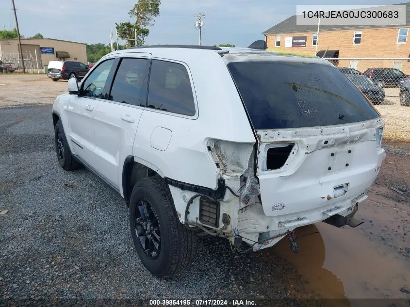 2018 Jeep Grand Cherokee Laredo 4X2 VIN: 1C4RJEAG0JC300683 Lot: 39854195