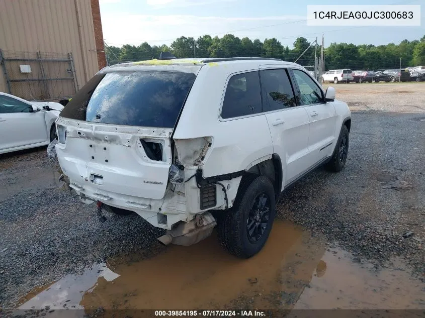 2018 Jeep Grand Cherokee Laredo 4X2 VIN: 1C4RJEAG0JC300683 Lot: 39854195