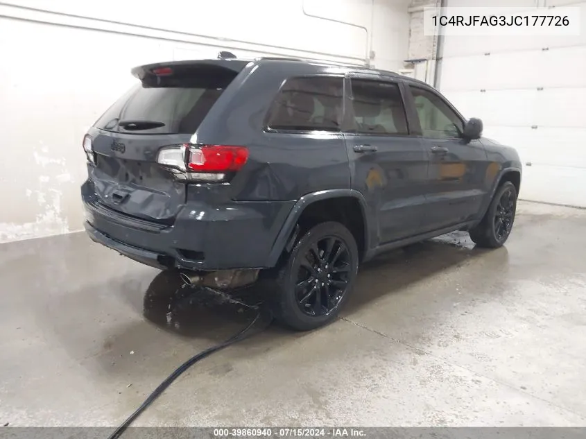 2018 Jeep Grand Cherokee Altitude 4X4 VIN: 1C4RJFAG3JC177726 Lot: 39860940