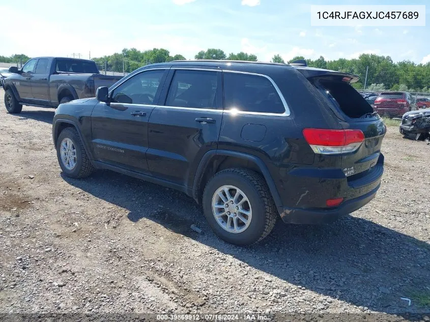 2018 Jeep Grand Cherokee Laredo 4X4 VIN: 1C4RJFAGXJC457689 Lot: 39869912