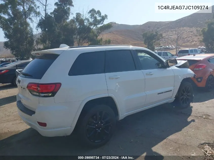 2018 Jeep Grand Cherokee Altitude 4X2 VIN: 1C4RJEAG7JC109374 Lot: 39895734