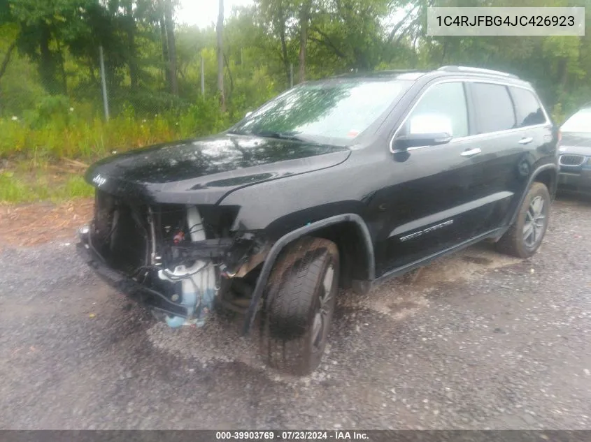 2018 Jeep Grand Cherokee Limited 4X4 VIN: 1C4RJFBG4JC426923 Lot: 39903769