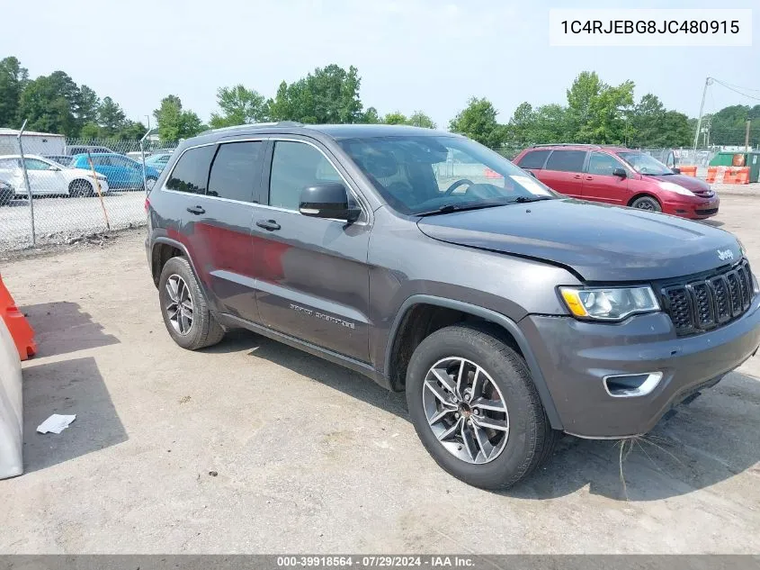 1C4RJEBG8JC480915 2018 Jeep Grand Cherokee Limited 4X2