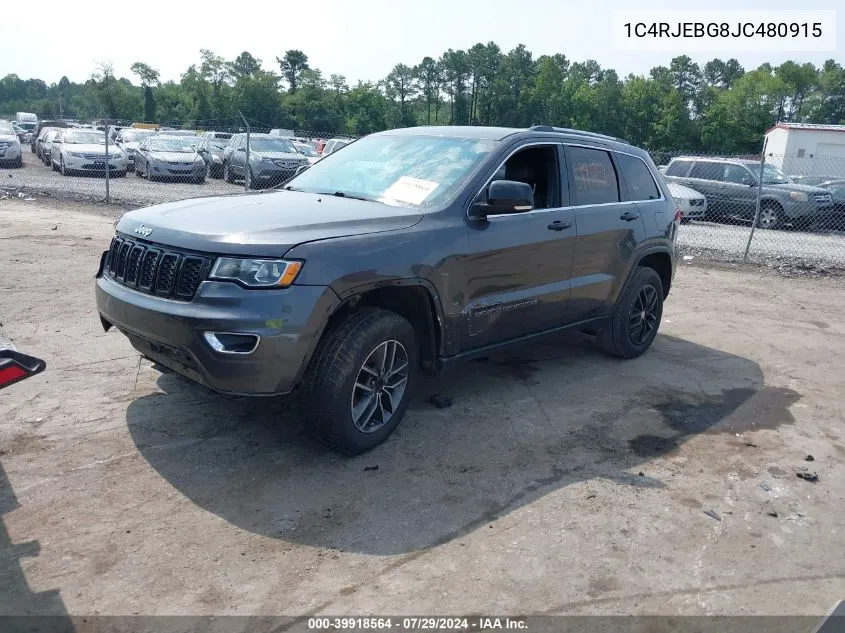 1C4RJEBG8JC480915 2018 Jeep Grand Cherokee Limited 4X2