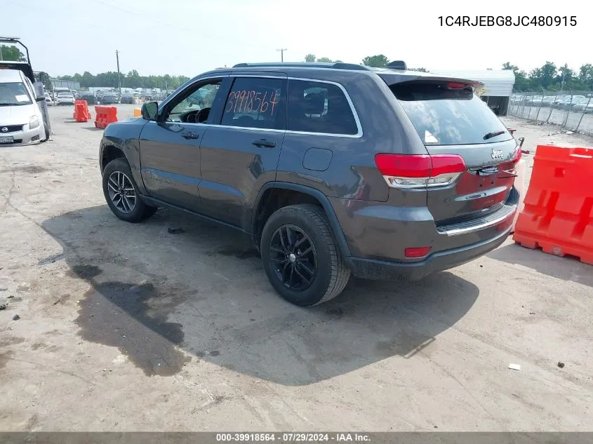 1C4RJEBG8JC480915 2018 Jeep Grand Cherokee Limited 4X2