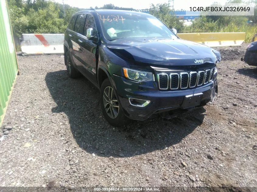 2018 Jeep Grand Cherokee Limited 4X4 VIN: 1C4RJFBGXJC326969 Lot: 39934624