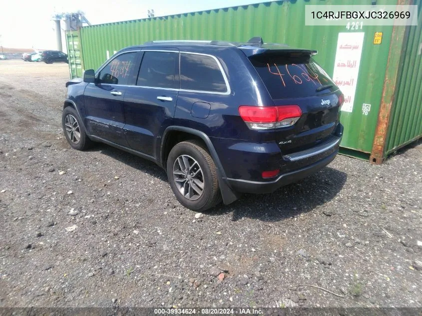 1C4RJFBGXJC326969 2018 Jeep Grand Cherokee Limited 4X4