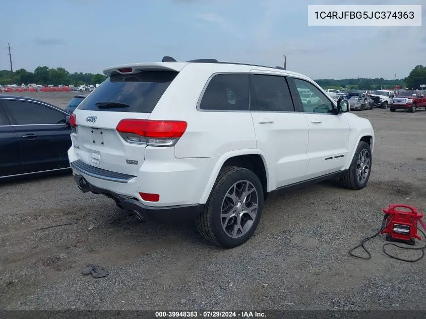 2018 Jeep Grand Cherokee Sterling Edition 4X4 VIN: 1C4RJFBG5JC374363 Lot: 39948383