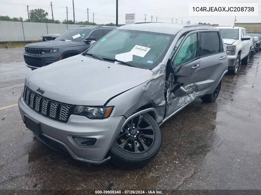 1C4RJEAGXJC208738 2018 Jeep Grand Cherokee Laredo