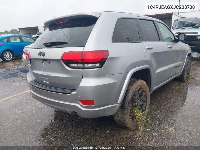 2018 Jeep Grand Cherokee Laredo VIN: 1C4RJEAGXJC208738 Lot: 39959340