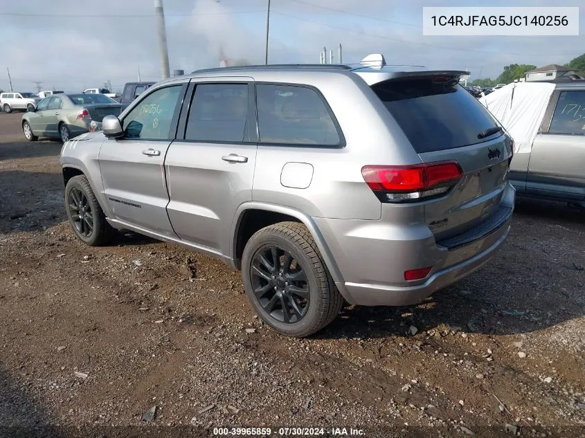 2018 Jeep Grand Cherokee Altitude 4X4 VIN: 1C4RJFAG5JC140256 Lot: 39965859