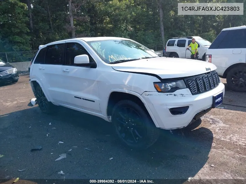 2018 Jeep Grand Cherokee Altitude 4X4 VIN: 1C4RJFAGXJC423803 Lot: 39984392