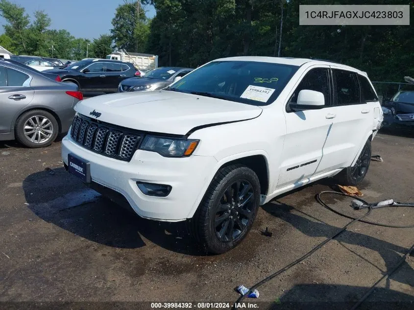 2018 Jeep Grand Cherokee Altitude 4X4 VIN: 1C4RJFAGXJC423803 Lot: 39984392