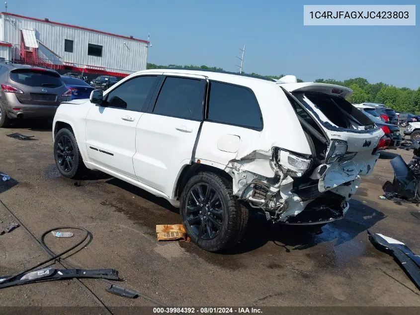 2018 Jeep Grand Cherokee Altitude 4X4 VIN: 1C4RJFAGXJC423803 Lot: 39984392