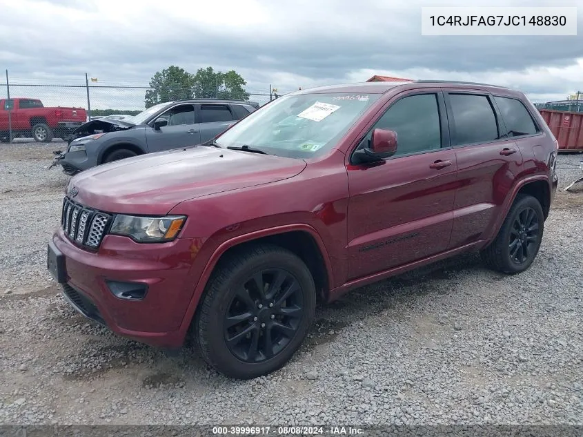 2018 Jeep Grand Cherokee Altitude 4X4 VIN: 1C4RJFAG7JC148830 Lot: 39996917