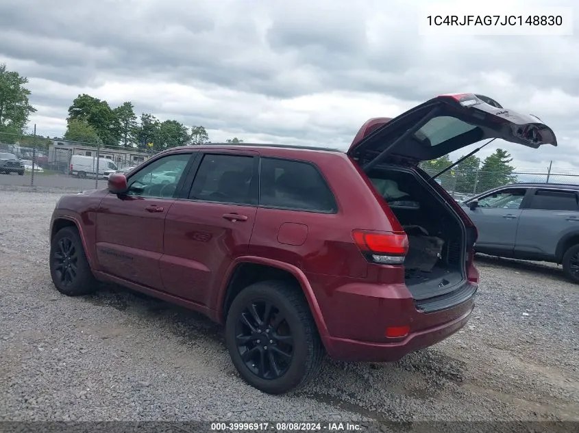 2018 Jeep Grand Cherokee Altitude 4X4 VIN: 1C4RJFAG7JC148830 Lot: 39996917