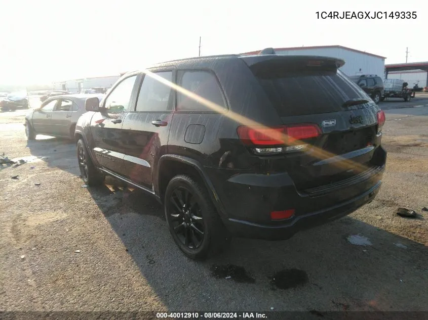 1C4RJEAGXJC149335 2018 Jeep Grand Cherokee Altitude 4X2