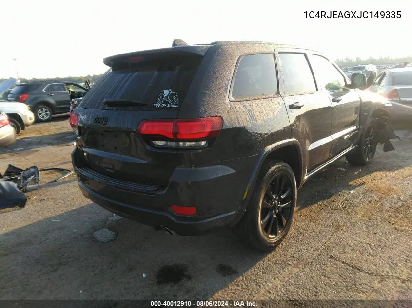 1C4RJEAGXJC149335 2018 Jeep Grand Cherokee Altitude 4X2