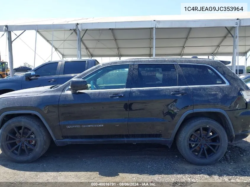 2018 Jeep Grand Cherokee Laredo VIN: 1C4RJEAG9JC353964 Lot: 40016791