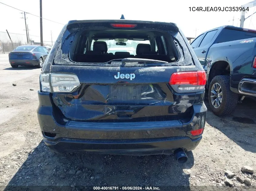 2018 Jeep Grand Cherokee Laredo VIN: 1C4RJEAG9JC353964 Lot: 40016791