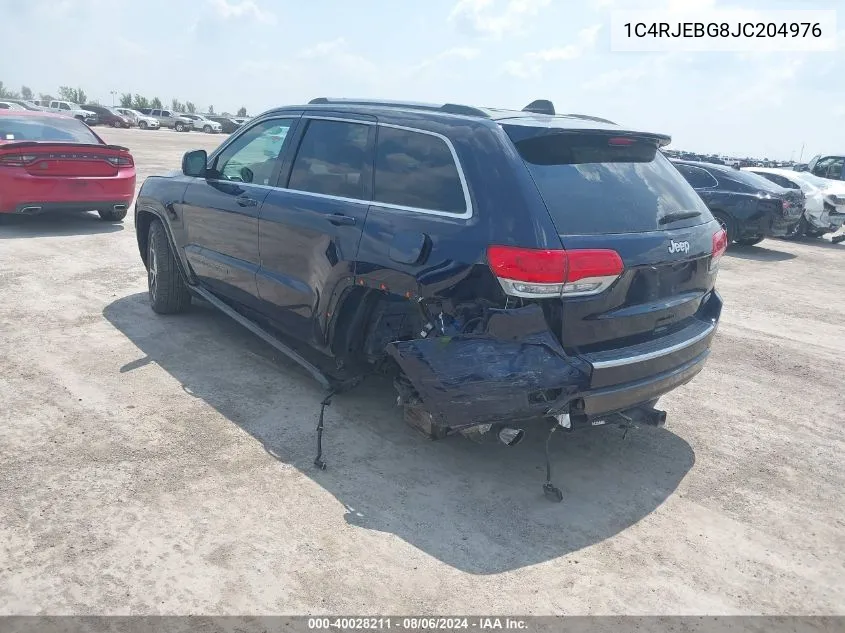 2018 Jeep Grand Cherokee Sterling Edition 4X2 VIN: 1C4RJEBG8JC204976 Lot: 40028211