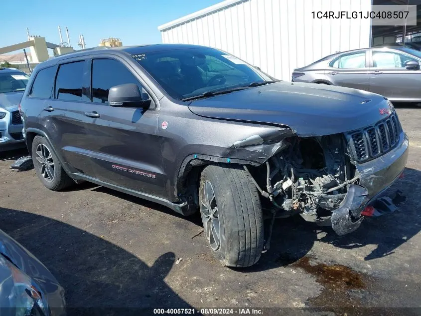 2018 Jeep Grand Cherokee Trailhawk 4X4 VIN: 1C4RJFLG1JC408507 Lot: 40057521