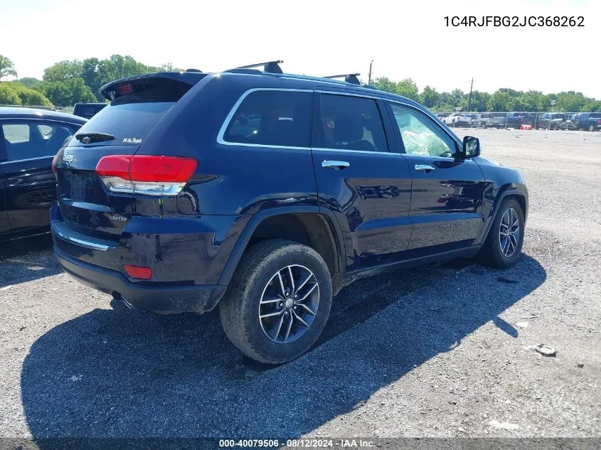 1C4RJFBG2JC368262 2018 Jeep Grand Cherokee Limited 4X4