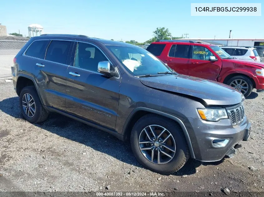 2018 Jeep Grand Cherokee Limited 4X4 VIN: 1C4RJFBG5JC299938 Lot: 40087392