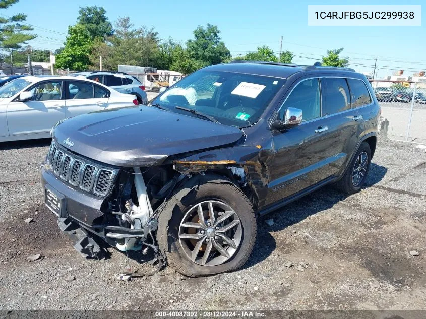 2018 Jeep Grand Cherokee Limited 4X4 VIN: 1C4RJFBG5JC299938 Lot: 40087392