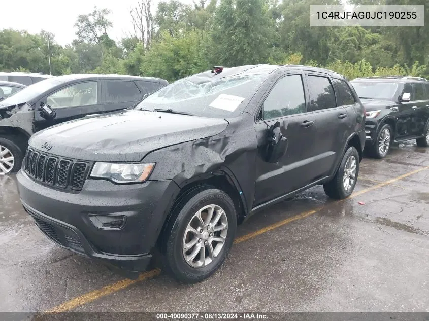 1C4RJFAG0JC190255 2018 Jeep Grand Cherokee Altitude