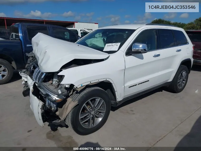 1C4RJEBG4JC353546 2018 Jeep Grand Cherokee Limited 4X2