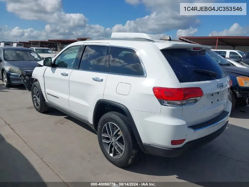 1C4RJEBG4JC353546 2018 Jeep Grand Cherokee Limited 4X2