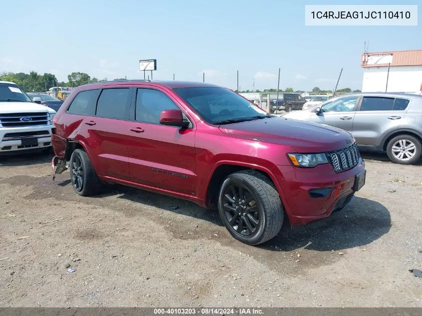 2018 Jeep Grand Cherokee Altitude 4X2 VIN: 1C4RJEAG1JC110410 Lot: 40103203