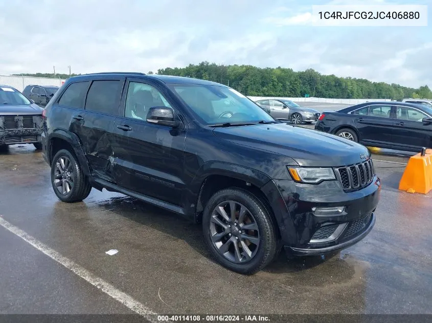 2018 Jeep Grand Cherokee High Altitude 4X4 VIN: 1C4RJFCG2JC406880 Lot: 40114108