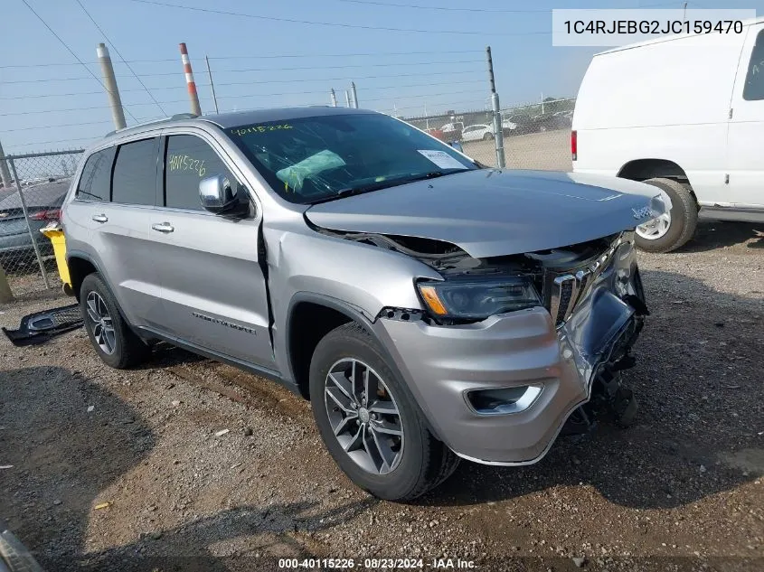 2018 Jeep Grand Cherokee Limited 4X2 VIN: 1C4RJEBG2JC159470 Lot: 40115226