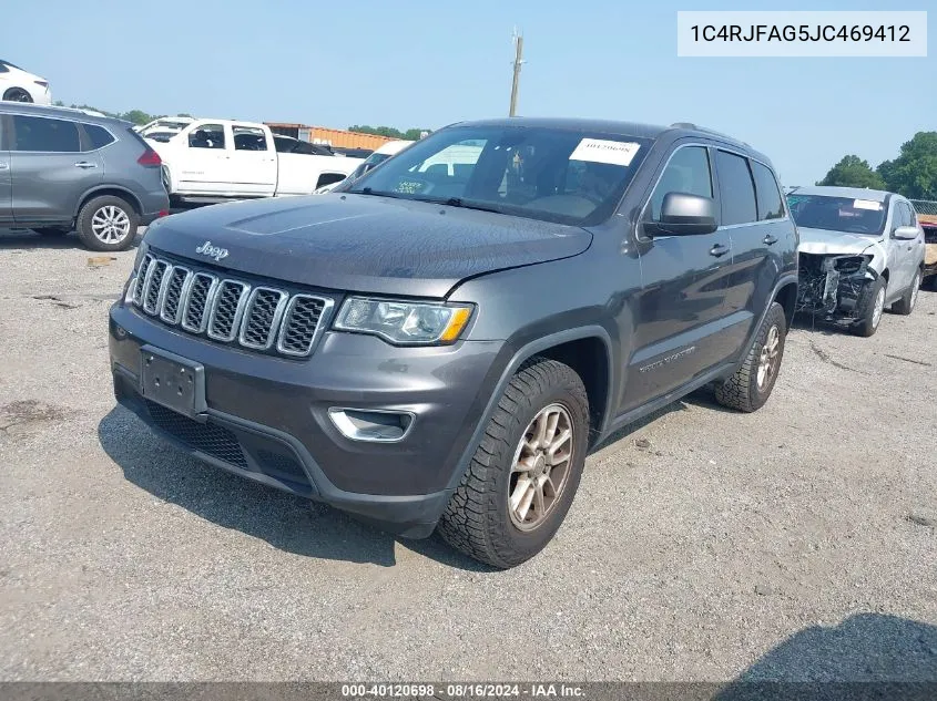 2018 Jeep Grand Cherokee Laredo E 4X4 VIN: 1C4RJFAG5JC469412 Lot: 40120698