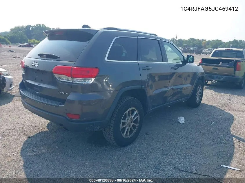 2018 Jeep Grand Cherokee Laredo E 4X4 VIN: 1C4RJFAG5JC469412 Lot: 40120698