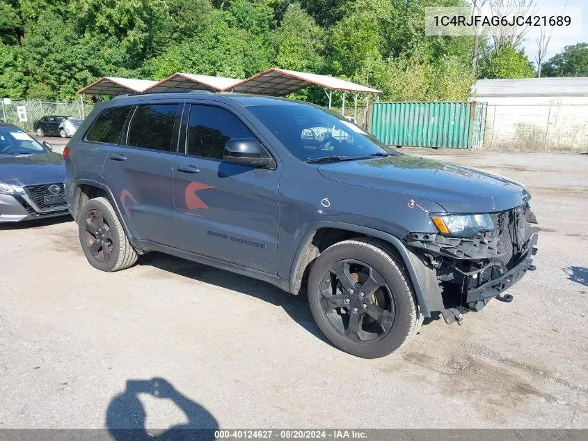 2018 Jeep Grand Cherokee Laredo VIN: 1C4RJFAG6JC421689 Lot: 40124627