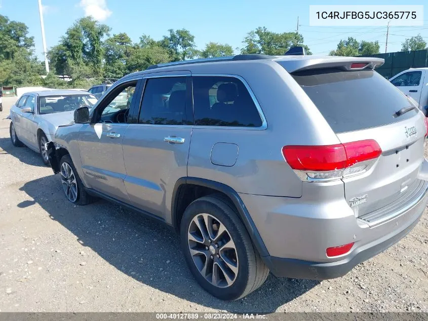 1C4RJFBG5JC365775 2018 Jeep Grand Cherokee Limited 4X4