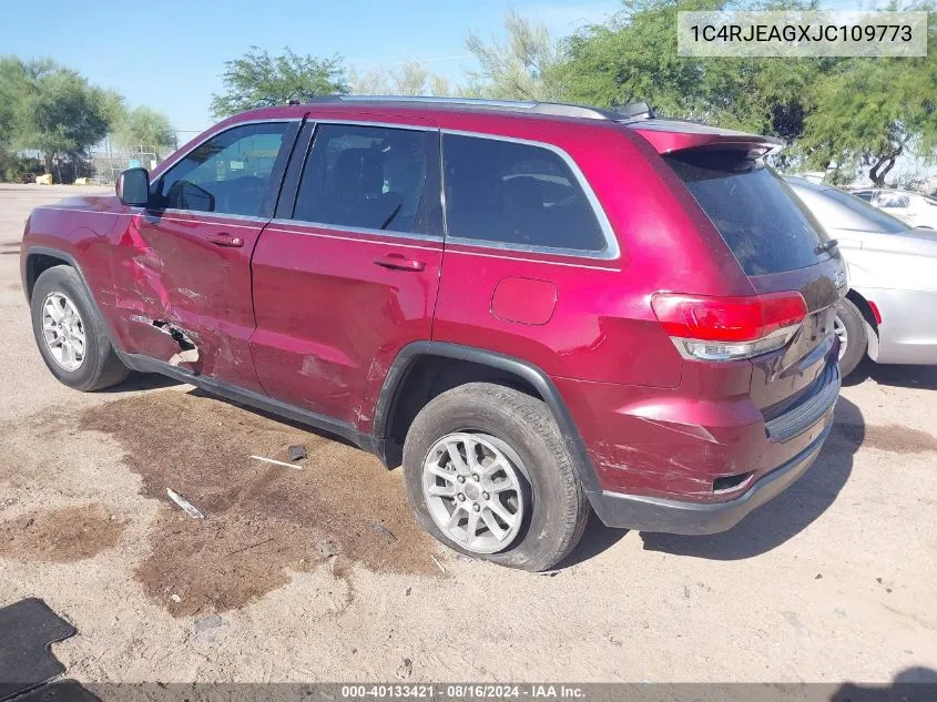 1C4RJEAGXJC109773 2018 Jeep Grand Cherokee Laredo E 4X2