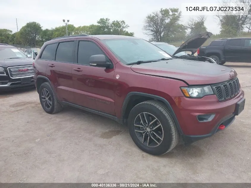 2018 Jeep Grand Cherokee Trailhawk VIN: 1C4RJFLG7JC273534 Lot: 40136336