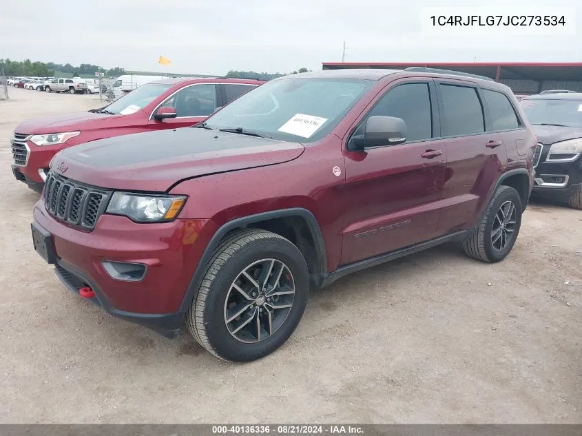 2018 Jeep Grand Cherokee Trailhawk VIN: 1C4RJFLG7JC273534 Lot: 40136336