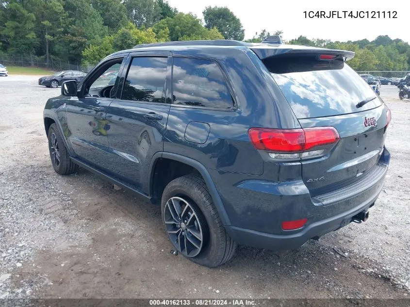 1C4RJFLT4JC121112 2018 Jeep Grand Cherokee Trailhawk 4X4