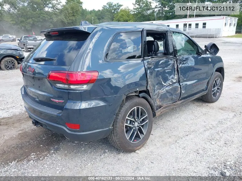 2018 Jeep Grand Cherokee Trailhawk 4X4 VIN: 1C4RJFLT4JC121112 Lot: 40162133