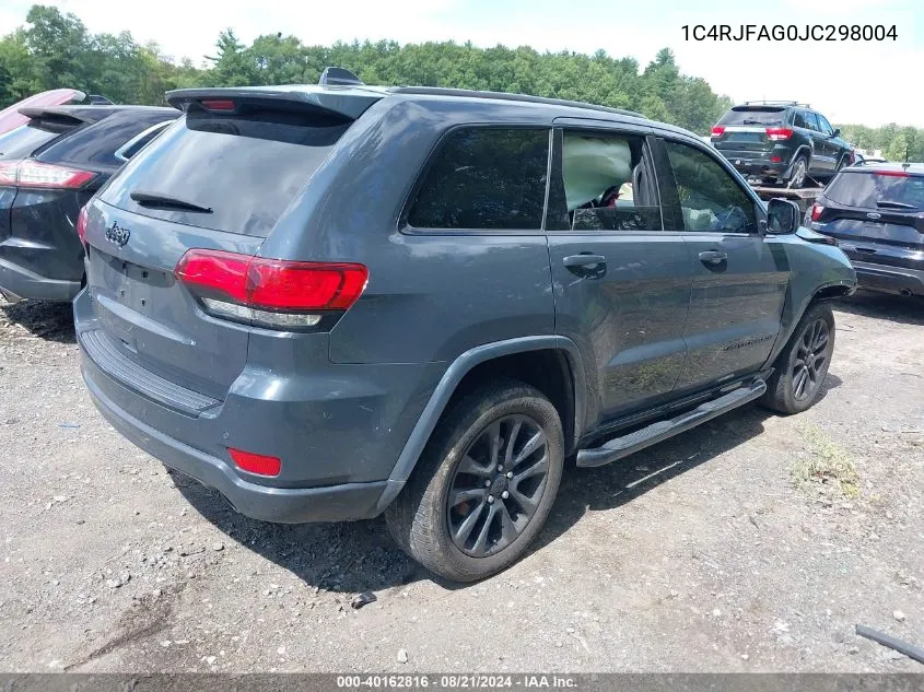 2018 Jeep Grand Cherokee Altitude 4X4 VIN: 1C4RJFAG0JC298004 Lot: 40162816