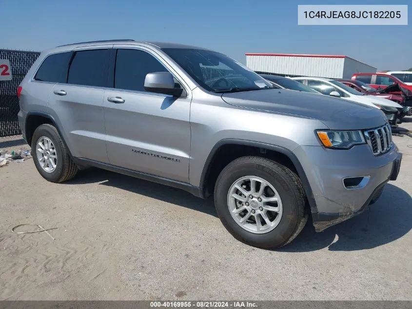 2018 Jeep Grand Cherokee Laredo 4X2 VIN: 1C4RJEAG8JC182205 Lot: 40169955