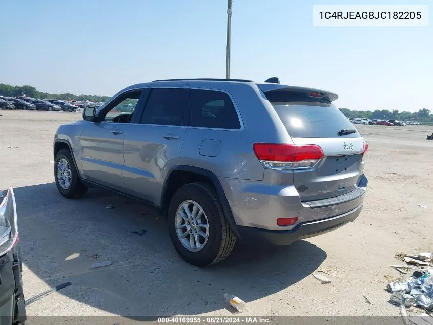 1C4RJEAG8JC182205 2018 Jeep Grand Cherokee Laredo 4X2